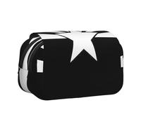 UVBDF Estuche organizador de doble capa con diseño de bandera de Arizona, color negro, para niños, regalo, Black, Talla única, Organizador de bolsas