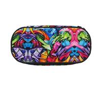 UVBDF Estuche para lápices de dibujo de graffiti para hombres y mujeres, estuche portátil estético, fundas con cremallera para organizador de oficina, Black, Talla única, Organizador de bolsas