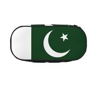 UVBDF Estuche para lápices de la bandera de Pakistán para hombres y mujeres, estuche portátil estético, fundas con cremallera para organizador de oficina, Black, Talla única, Organizador de bolsas