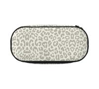 UVBDF Estuche para lápices de leopardo con patrón marrón para hombres y mujeres, estuche portátil estético, fundas con cremallera para organizador de oficina, Black, Talla única, Organizador de bolsas