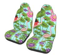 UVBDF Flamingo Love Flowers Accessories - Juego de 2 fundas universales para asientos de coche, camiones, SUV