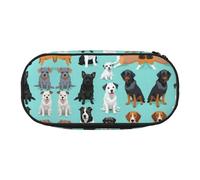 UVBDF French Bulldog1 - Estuche para lápices para hombres y mujeres, estuche portátil estético, fundas con cremallera para organizador de oficina, Black, Talla única, Organizador de bolsas