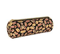 UVBDF Fun Food Hot Dogs - Bolsa de papelería escolar, bonito soporte para lápices para niños y niñas, estuche para bolígrafos para personas mayores, regalo para niños, White, Talla única, Organizador