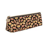 UVBDF Fun Food Hot Dogs - Estuche escolar para lápices para niños con cremallera, pequeñas bolsas simples para bolígrafos, estuche de maquillaje cosmético, White, Talla única, Organizador de bolsas