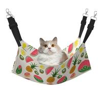 UVBDF Hamaca para gatos con frutas tropicales para colgar mascotas, ajustable, cachorro, conejos, animales pequeños