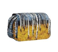 UVBDF Hermoso estuche organizador de doble capa con estampado de camuflaje de árbol para niños, Black, Talla única, Organizador de bolsas