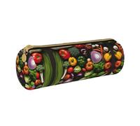 UVBDF Introducción de varias verduras bolsa de papelería escolar, bonito soporte para lápices para niños y niñas, estuche para bolígrafos para personas mayores, regalo para niños, White, Talla única