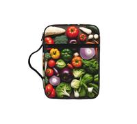 UVBDF Introducción de verduras elegante bolsa de protección de la Biblia impresa resistente al desgaste para viajes, iglesia y clase bíblica