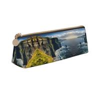 UVBDF Ireland Outdoors County Clare The Cliffs - Estuche escolar para lápices para niños con cremallera, pequeñas bolsas simples para bolígrafos, estuche de maquillaje cosmético, White, Talla única