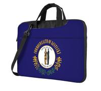 UVBDF Kentucky State Flag Print Minimalista Bolsa de hombro simple ligera portátil para hombres Regalo de cumpleaños, Black, 15.6 inch