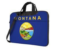 UVBDF Montana State Flag Print Minimalista Bolsa para Laptop Simple Ligero Portátil Bolsa de Hombro para Hombres Regalo de Cumpleaños, Black, 15.6 inch