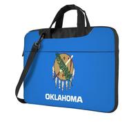UVBDF Oklahoma State Flag Print Minimalista Bolsa de hombro simple y ligera portátil para hombre, regalo de cumpleaños, Black, 15.6 inch