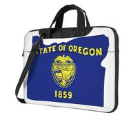 UVBDF Oregon State Flag Map Print Minimalista Bolsa de hombro portátil simple y ligera para hombre, regalo de cumpleaños, Black, 15.6 inch
