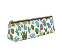 UVBDF Precioso estuche para lápices de suculentas, portátil, de gran capacidad, organizador de cosméticos, White, Talla única, Bolsa de maquillaje