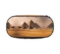 UVBDF Pyramids of Egypt - Estuche para lápices para hombres y mujeres, estuche portátil estético, fundas con cremallera para organizador de oficina, Black, Talla única, Organizador de bolsas