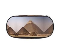 UVBDF Pyramids of Egypt - Estuche para lápices para hombres y mujeres, estuche portátil estético, fundas con cremallera para organizador de oficina, Black, Talla única, Organizador de bolsas