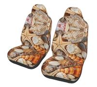 UVBDF Seashell Landscape On The Beach Accessories - Juego de 2 fundas universales para asientos de coche, camiones, SUV