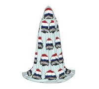 UVBDF Skyline de Ámsterdam con traje de feria renacentista holandesa, capa con capucha para adolescentes, gótico, medieval, cosplay, teatro