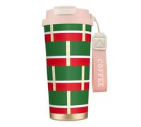 UVBDF Taza de café de viaje con la bandera de la República de Chechenia en acero inoxidable, tapa de fugas, taza térmica para café helado, bebidas calientes