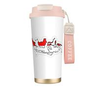 UVBDF Taza de café de viaje con mapa de la bandera de Indonesia en acero inoxidable, tapa de fugas, taza térmica para café helado, bebidas calientes