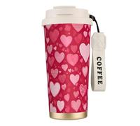 UVBDF Taza de café para el día de San Valentín de viaje en acero inoxidable, tapa de fugas, taza térmica para café helado, bebidas calientes