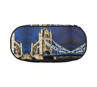 UVBDF Tower Bridge in London - Estuche para lápices para hombres y mujeres, estuche portátil estético, fundas con cremallera para organizador de oficina, Black, Talla única, Organizador de bolsas