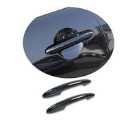 uvcany MINI F56 F57 Tiradores exteriores de coche, Cubierta de Manija de Puerta para Mini Cooper F56 F57 One/S/JCW(Negro Brillante, Sin entrada sin llave & con luz)