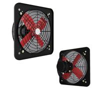 UVCMDUI Ventilador axial industrial, extractor de aire para cocina, extractor axial, ventilador axial plano comercial para cocina, catering y almacén (negro),13.12 in/33.33cm