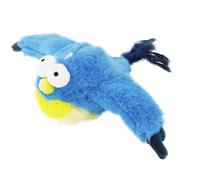 UVCZFUNM JDJXYNSRT - Juguetes para gatos, gorrión de alas aleteando, sin volar, juguete interactivo de hierba gatera para gatitos o perros pequeños, activado por tacto, recargable (pájaro azul)