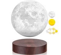 UVEHAS Lámpara de luna flotante de levitación magnética - Luz de luna LED de levitación giratoria de 3 colores con control táctil, Luces nocturnas, Decoración de escritorio de casa y oficina, Regalo