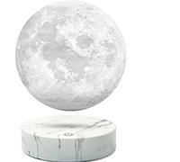 UVEHAS Lámpara Lunar Flotante - Luz de Luna Levitante Control Táctil 3 Colores LED Levitación Magnética Giratoria Impresión 3D Lunar Luz de Noche Lámpara Decorativa de Escritorio para Habitaciones