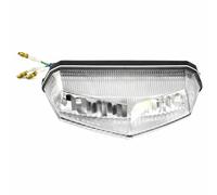 UVEMOTO Piloto trasero LED homologado CE transparente 140 mm | Luz de freno y posición | Incluye tuercas | Compatible con Aprilia, Beta, Derbi, Gilera, MH, Rieju y más