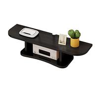 Uvency Estante de Tv Montado en la Pared, Gabinete de Soporte de Tv Flotante de Material de Tablero de Alta Densidad con Orificio de Alambre, para Dvd Blu-Ray Player Satellite Tv Box/Black/60Cm/Blac