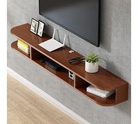 Uvency Estante Flotante para Componentes de Tv Soporte de Madera para Tv Consola Multimedia Montada en la Pared Unidad Central de Entretenimiento para Decodificadores de Cable/Enrutadores/Controles
