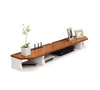 Uvency Gabinete de Soporte de Tv Flotante, Estante de Almacenamiento Multimedia de Maderaiza, Unidad de Entretenimiento de Montaje en Pared para Apartamento Pequeño Sala de Estar Dormitorio/B / 110C