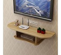 Uvency Gabinete de Soporte de Tv Flotante, Estante de Montaje en Pared, Soporte de Consola de Tv Flotante Soporte de Control Remoto Soporte de Organizador de Reproductor de Dvd para Oficina en Casa