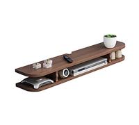 Uvency Gabinete de Soporte de Tv Flotante, Gabinete de Consola de Medios de Oficina de Estante de 2 Capas de Madera con Orificio de Alambre, Ahorre Espacio Adecuado para Restaurantes Familiares Hote