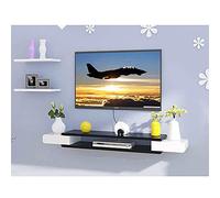 Uvency Gabinete de Soporte de Tv Unidades de Pared de Tv para Sala de Estar Estante Flotante Mueble de Tv Montado en la Pared Estante de Fondo para Reproductor de Dvd/Blu-Ray Montado en la Pared C