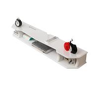 Uvency Gabinete de Tv Colgante, Estante de 2 Capas Agujero de Alambre Gabinete de Tv Flotante de Madera, Decodificador Enrutador Proyector Estante de Exhibición Ultifunción/Color de Madera / 150 cm/