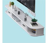 Uvency Gabinete de Tv, Tablero Bajo de Tv, Estantes Flotantes, Consola de Medios de Tv Montada en la Pared, Gabinete de Tv Montado en la Pared de Maderaiza para Dormitorio de 47,2/55,1/59 Pulgadas, Es