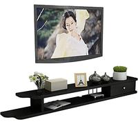 Uvency Gabinete de Tv, Tablero Bajo de Tv, Estantes Flotantes, Consola Multimedia de Tv Montada en la Pared, Partición de Almacenamiento de Decodificador, una Variedad de Colores, 35,4/43,3/51,1/59 Pu