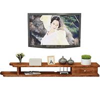 Uvency Gabinete de Tv, Tablero Bajo de Tv, Estantes Flotantes, Consola Multimedia de Tv Montada en la Pared, Partición de Almacenamiento de Decodificador, una Variedad de Colores, 35,4/43,3/51,1/59 Pu