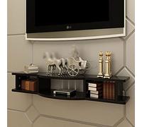 Uvency Mueble de Soporte de Tv Flotante, Gabinete de Tv de Almacenamiento Abierto Estante de Pared de Decodificador, Ahorre Espacio Aplique a la Oficina Cocina Estudio Sala de Estar/Color Madera /