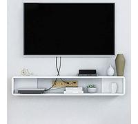 Uvency Mueble de Tv Flotante, Soporte de Tv, Consola de Medios de Tv de Centro de Medios Montada en la Pared para Sala de Estar Dormitorio/Negro/100 cm/White/80Cm