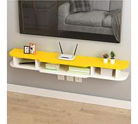 Uvency Mueble de Tv Montado en la Pared, Estante de Pared, Estante Flotante, Estantería de Almacenamiento Multimedia, Consola de Tv, Soporte de Tv, Dormitorio, Sala de Estar/C/1.4M