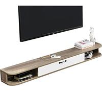 Uvency Mueble de Tv Montado en la Pared Soporte de Tv Flotante Gabinete de Pared, Consola Multimedia Montada en la Pared, Estante de Almacenamiento Multimedia para el Dormitorio de la Sala de Estar, 1