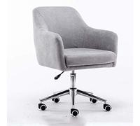Uvency Silla de Escritorio de Oficina Silla de Computadora para el Hogar Silla de Oficina, Silla Elevadora Silla Giratoria Silla de Tela, Silla de Ocio Simple/Grey