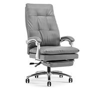 Uvency Silla de Escritorio de Oficina Silla de Escritorio Silla de Jefe Silla de Computadora, Cómoda Silla de Oficina de Cuero para Negocios en el Hogar, Silla Reclinable con Respaldo de Ingeniería