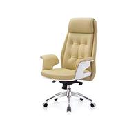 Uvency Silla de Escritorio de Oficina Silla de Jefe Simple Silla de Oficina, Silla de Computadora de Conferencia de Cuero, Silla de Escritorio Ergonómica, Silla Reclinable Elevable para el Hogar