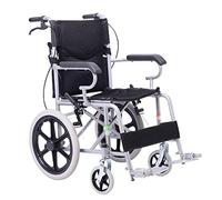 Uvency Silla de Ruedas de Viaje de Tránsito, Silla de Ruedas Plegable para Ancianos, Ligera, Manual, de Viaje, Portátil, sin Aire, Color Negro/Black/60 * 67.5 * 88Cm